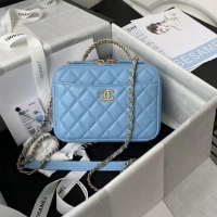 Top Quality Chanel Bag Grained Calfskin&Gold-Tone Metal AS3222 Blue