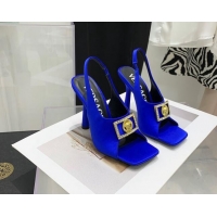 Best Product Versace Silk Open Toe Pumps 10.5cm Royal Blue 042665