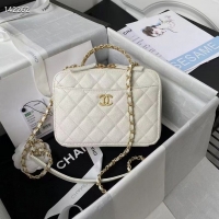 ​Luxury Discount Chanel Bag Grained Calfskin&Gold-Tone Metal AS3222 White