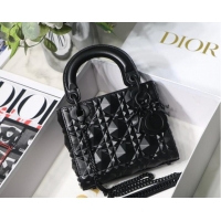 Famous Brand MEDIUM LADY DIOR BAG Cannage Calfskin M0566OE black