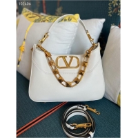 Affordable Price VALENTINO GARAVANI Loco Calf leather bag V2028 white