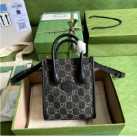 Super Quality Gucci Mini tote bag with Interlocking G 671623 black