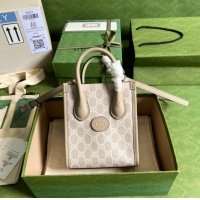 Good Product Gucci Mini tote bag with Interlocking G 671623 Beige