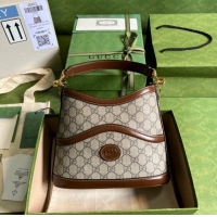 Top Quality Gucci Large shoulder bag with Interlocking G 696011 brown