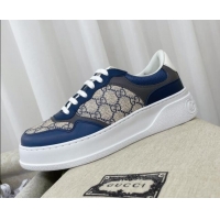 Grade Quality Gucci Chunky B GG Canvas Sneakers Blue/Grey 041248