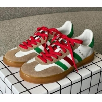 Feminine Gucci x Adidas Gazelle Suede Sneakers White 0422110