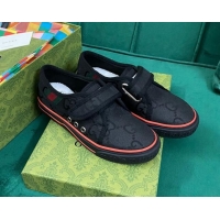 Stylish Gucci Tennis 1977 GG Canvas Sneakers Black 050721