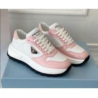 Best Grade Prada Brushed Leather Sneakers Pink 0425123