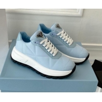 Pretty Style Prada Quilted Leather Sneakers Blue 0425129