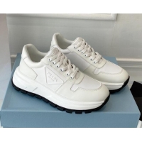 Most Popular Prada Calfskin Sneakers White 0425132