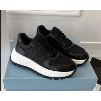 Best Price Prada Calfskin Sneakers Black 0425133