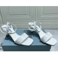 Popular Style Prada Quilted Lambskin Sandals 6.5cm White 042729