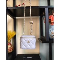 Good Quality Chanel mini Shoulder Bag Lambskin & Gold-Tone Metal AP2929 light gray