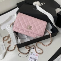 Top Grade Chanel Grained Calfskin small Shoulder Bag AP2734 pink