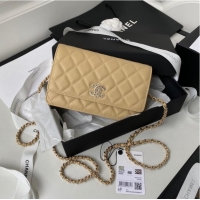 Super Quality Chanel Grained Calfskin small Shoulder Bag AP2734 apricot