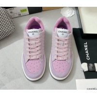 Unique Style Chanel Mesh & Suede Sneakers G38811 Purple 042169