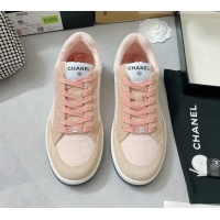 Best Product Chanel Mesh & Suede Sneakers G38811 Apricot 042170