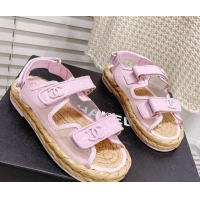 Perfect Chanel Mesh Strap Sandals G38945 Pink 042172