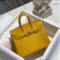 Low Cost Hermes Birkin 25cm Bag in Togo Calfskin H25 Jaune Amber Yellow/Gold