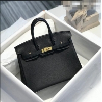 Top Quality Hermes Birkin 25cm Bag in Togo Calfskin H25 Black/Gold