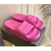 Luxurious Balenciaga Rubber Chunky Slide Sandal Pink 042691