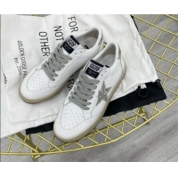 Shop Cheap Golden Goose GGDB Leather Ball Star Sneakers White/Glitter 052105