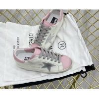 Unique Style Golden Goose GGDB Leather Super-Star Sneakers White/Pink 052108