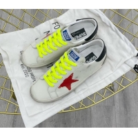 Top Grade Golden Goose GGDB Leather Super-Star Sneakers White/Yellow 052116