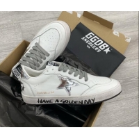 Good Quality Golden Goose GGDB Leather Ball Star Sneakers White/Silver 052131