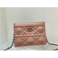 Market Sells DIOR MINI BOBBY BAG Cannage Calfskin C2806 pink