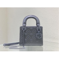 Top Quality MINI LADY DIOR BAG Cannage Calfskin C2815 gray