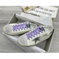 Unique Style Golden Goose GGDB Super-Star Sneakers White/Purple/Silver 052141