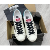 Good Looking Golden Goose GGDB Super-Star Sneakers White/Blue 052145