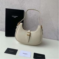 Top Quality Yves Saint Laurent LE FERMOIR HOBO BAG IN SHINY LEATHER 6726152 BLANC VINTAGE