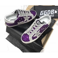 Cheap Price Golden Goose GGDB Glitter Super-Star Sneakers Purple/Grey 052154