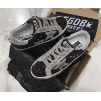 Top Design Golden Goose GGDB Glitter Super-Star Sneakers Black/Grey 052155