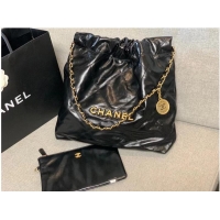 Famous Brand Chanel Calf leather shopping bag AS3261 black