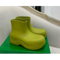 Sumptuous Bottega Veneta BV PUDDLE Rubber Ankle Boots Kiwi Green 2051915