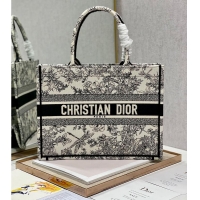 Top Quality DIOR BOOK TOTE BAG DRAGONFLY DE JOUY M1286Z Black