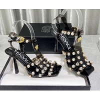 Purchase Versace Crystal PVC High Heel Sandals 9.5cm Black 2022 050708