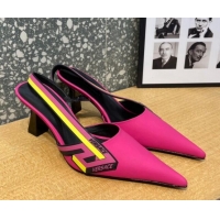 Sophisticated Versace Lambskin Slingback Pumps 7cm Fuchsia Pink 052577