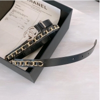 ​Stylish Inexpensive Chanel Belt 15MM CHB00001 Black