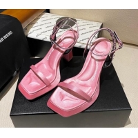 Fashion Alexander Wang Silk Heel Sandals 10cm Pink 121301