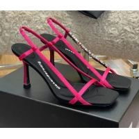 Sophisticated Alexander Wang Satin Strap High Heel Sandals 9.5cm Pink 021956