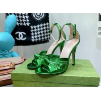 Shop Cheap Gucci Glazed Leather Sandals 10.5cm Green 052302