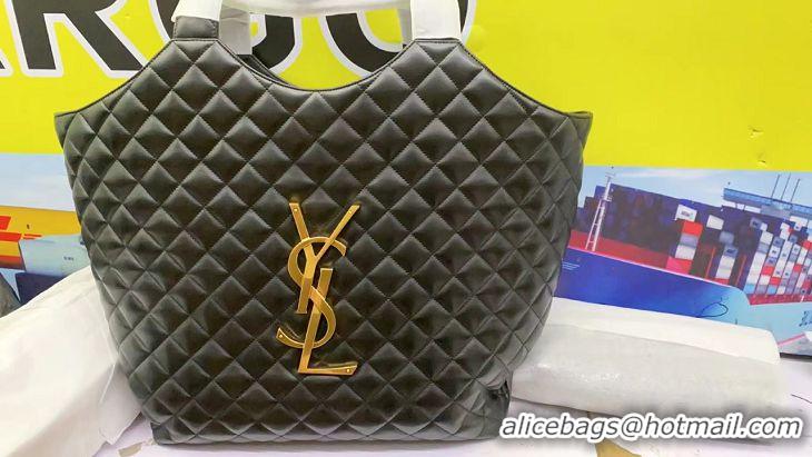 Top Quality Yves Saint Laurent Original Leather Shopping Bag 698651 Black