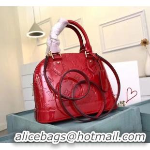 Top Grade Louis Vuitton Monogram Vernis Alma BB M91606 Red