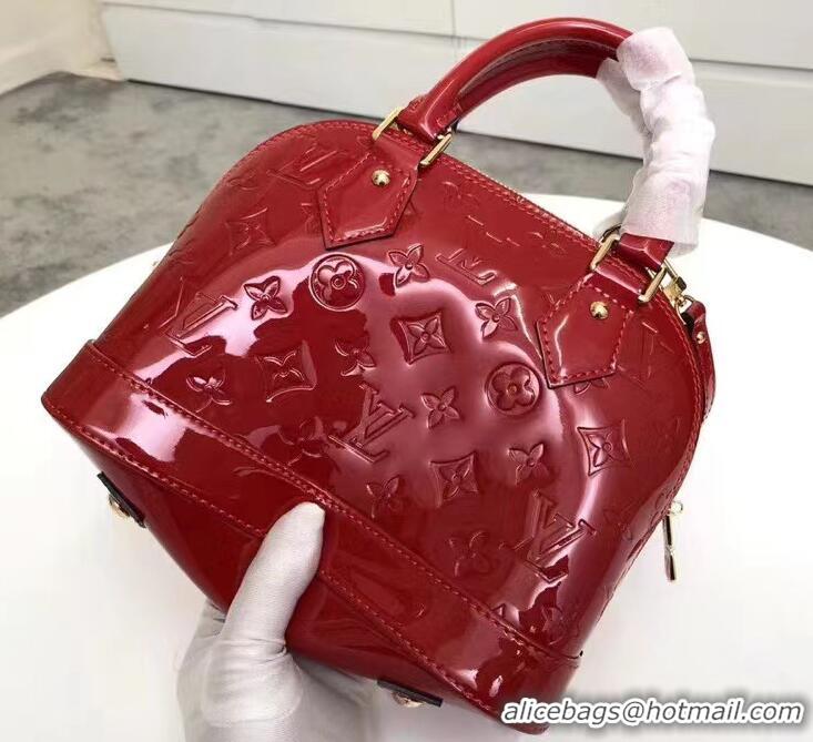 Top Grade Louis Vuitton Monogram Vernis Alma BB M91606 Red