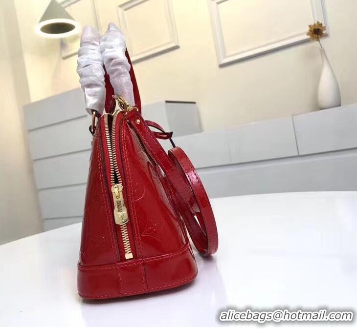 Top Grade Louis Vuitton Monogram Vernis Alma BB M91606 Red