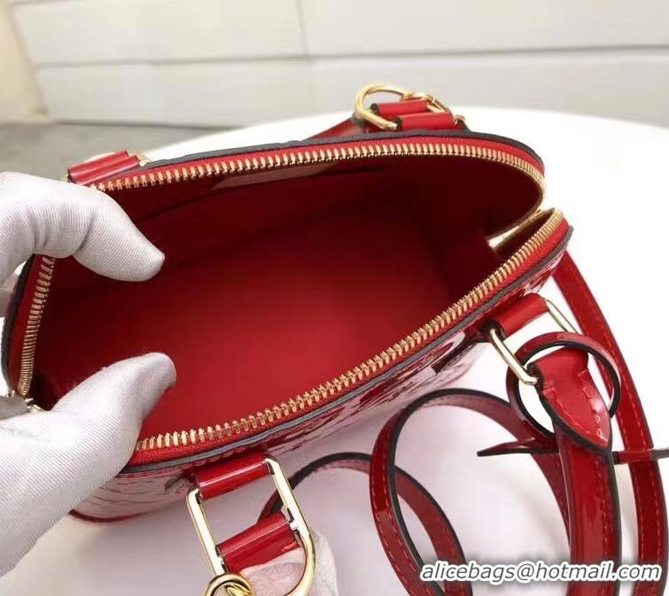 Top Grade Louis Vuitton Monogram Vernis Alma BB M91606 Red